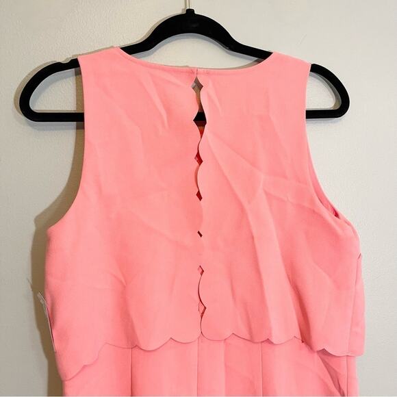 NWT Coral Loft Scalloped Split Back Sleeveless Dress Size 10 - Picture 7 of 13